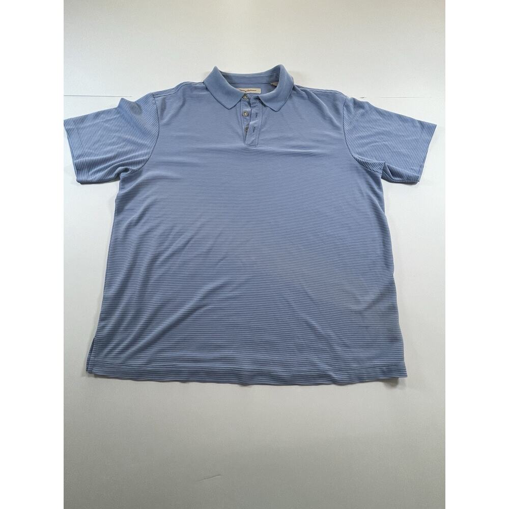 Tommy Bahama Light Blue Ribbed Polo XL